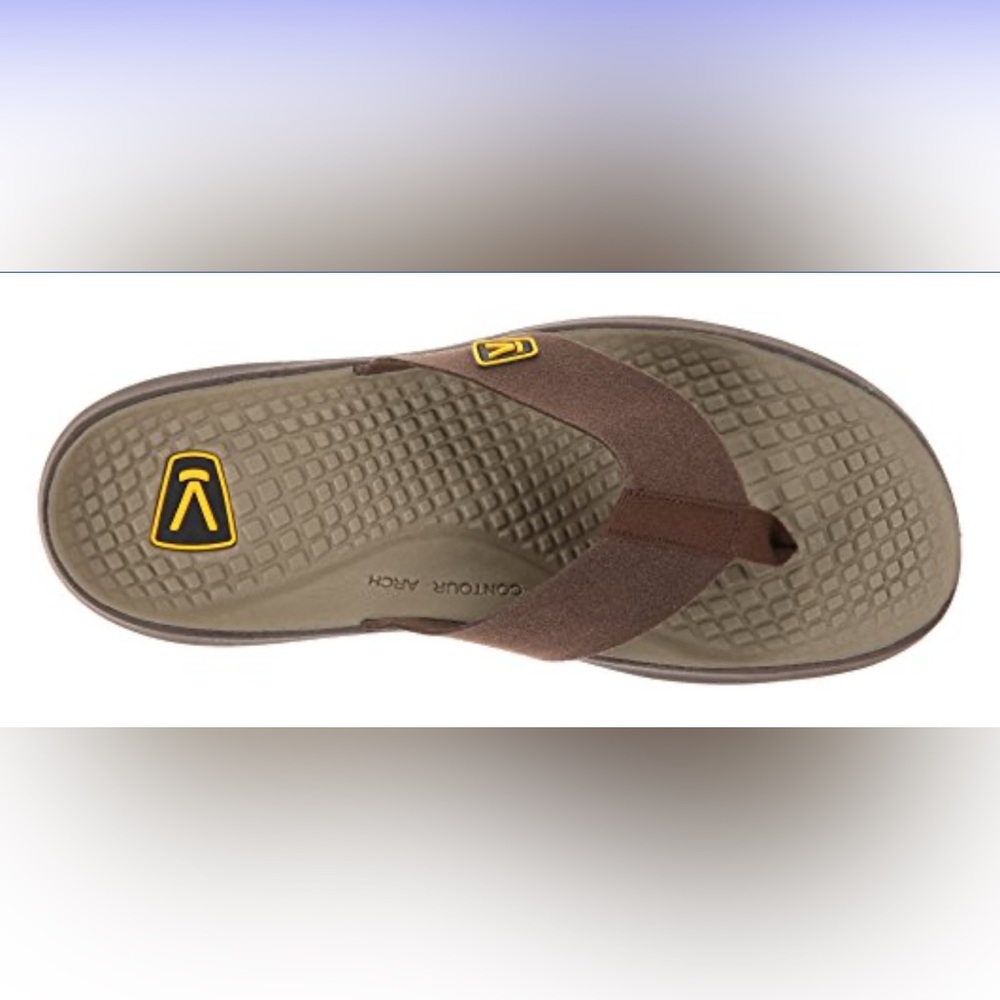 KEEN Men’s Kona Flip flop Sandals / contour arch /brown / Size 12 - Picture 4 of 13